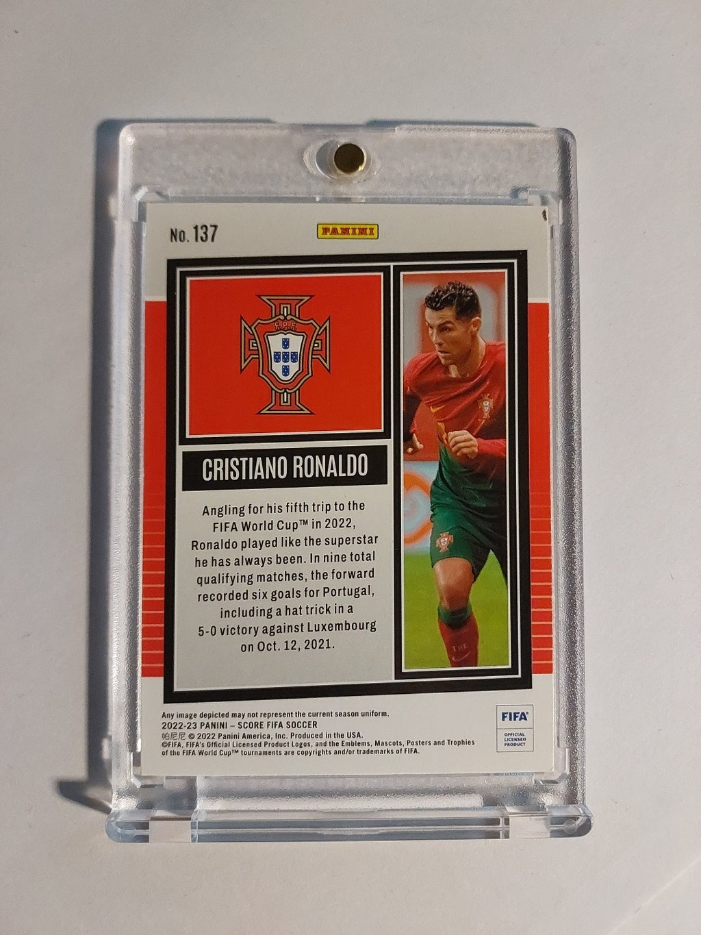 Panini Score 2022-23 Cristiano Ronaldo Portugal Real Madrid Parallel Ultra Rare – Bild 2