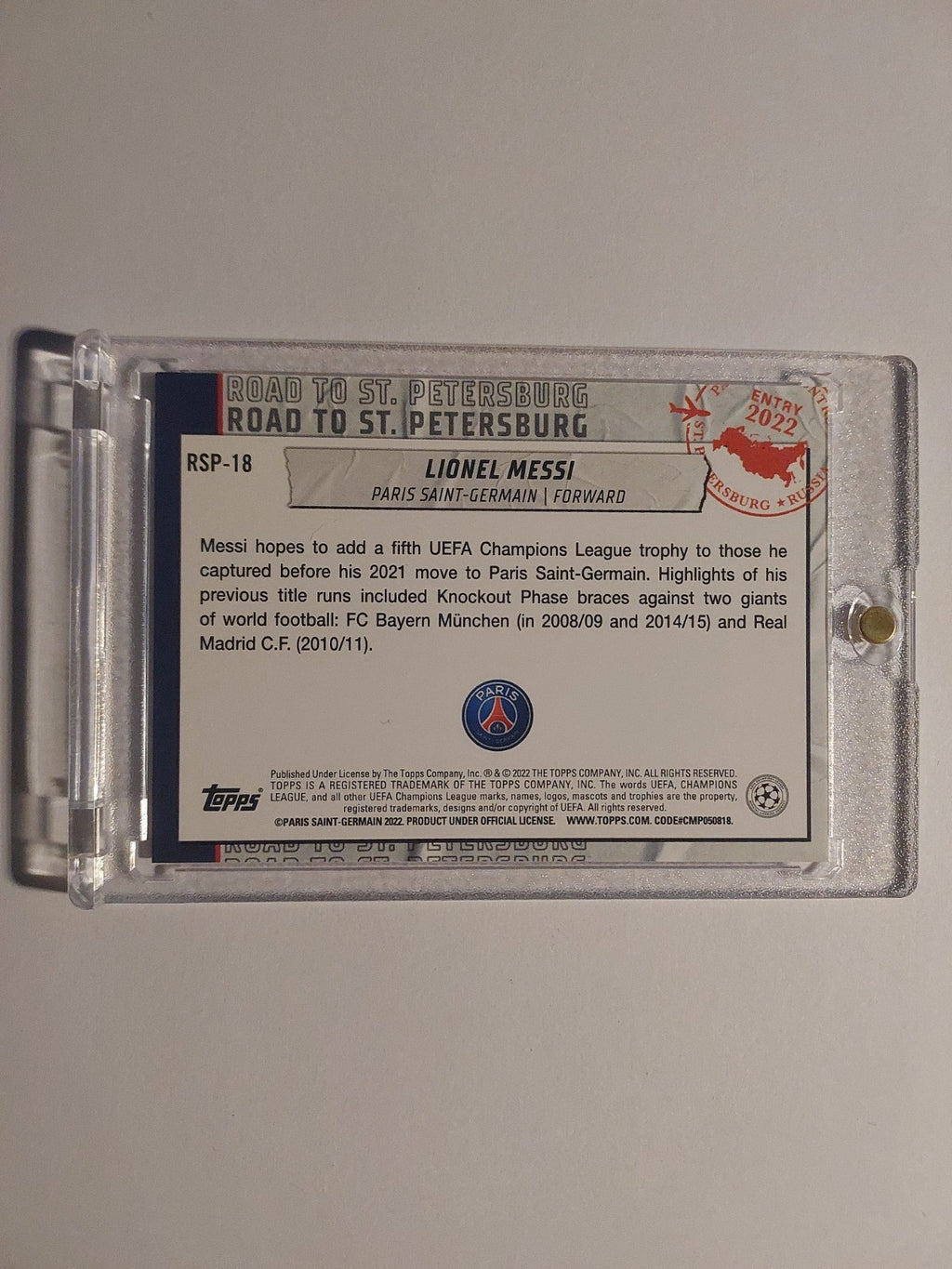 Topps UCC Paris Saint-Germain 2021-22 Lionel Messi Parallel Legend Ultra Rare – Bild 2