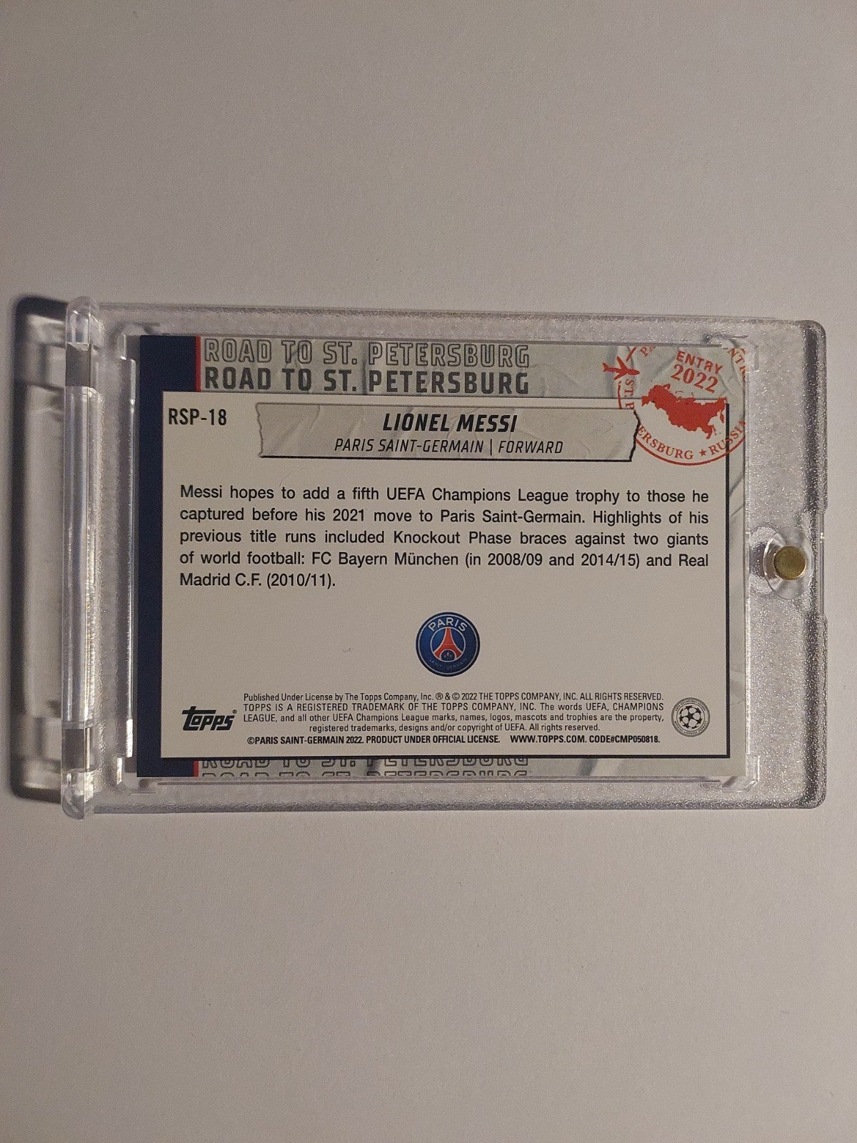 Topps UCC Paris Saint-Germain 2021-22 Lionel Messi Parallel Legend Ultra Rare – Bild 2