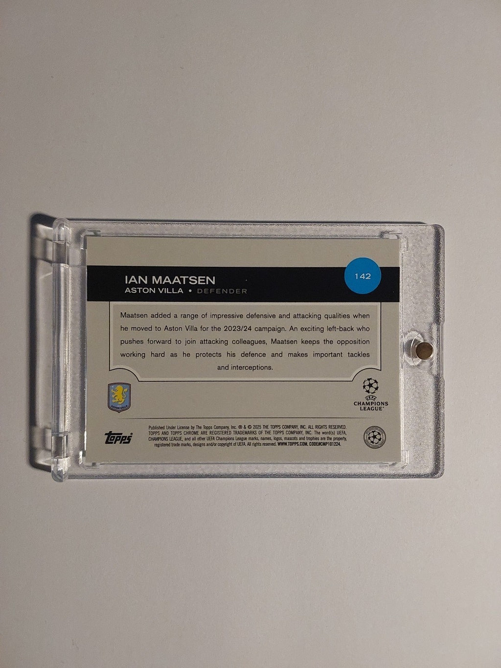 Topps UCC Flagship 2024-25 Ian Maatsen Aston Villa Parallel 171/199 Refractor – Bild 2