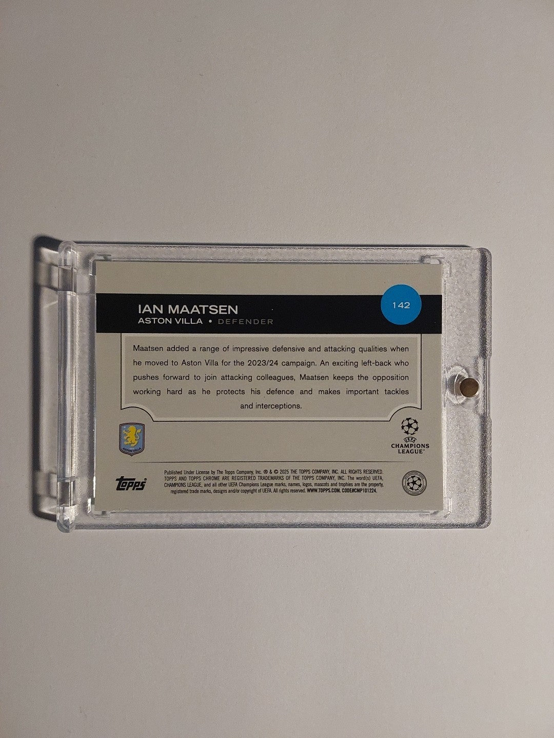 Topps UCC Flagship 2024-25 Ian Maatsen Aston Villa Parallel 171/199 Refractor – Bild 2