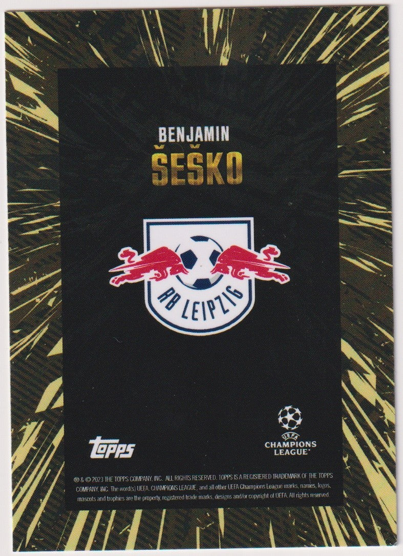 Topps Champions League Benjamin Šeško RB Leipzig x Whip Parallel Rare – Bild 2