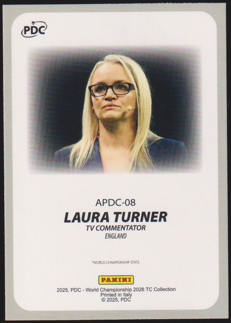 Panini PDC World Championship 2026 Laura Turner Refractor Parallel – Bild 2