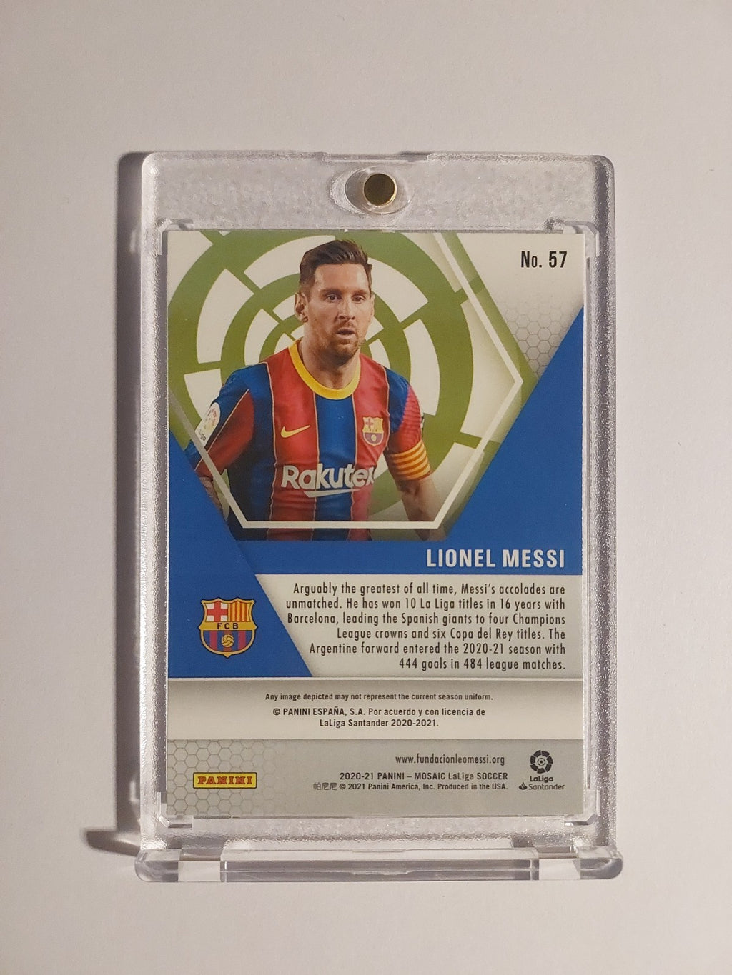 Panini Mosaic 2019-20 Lionel Messi Barcelona Legend Parallel Ultra Rare Hit – Bild 2