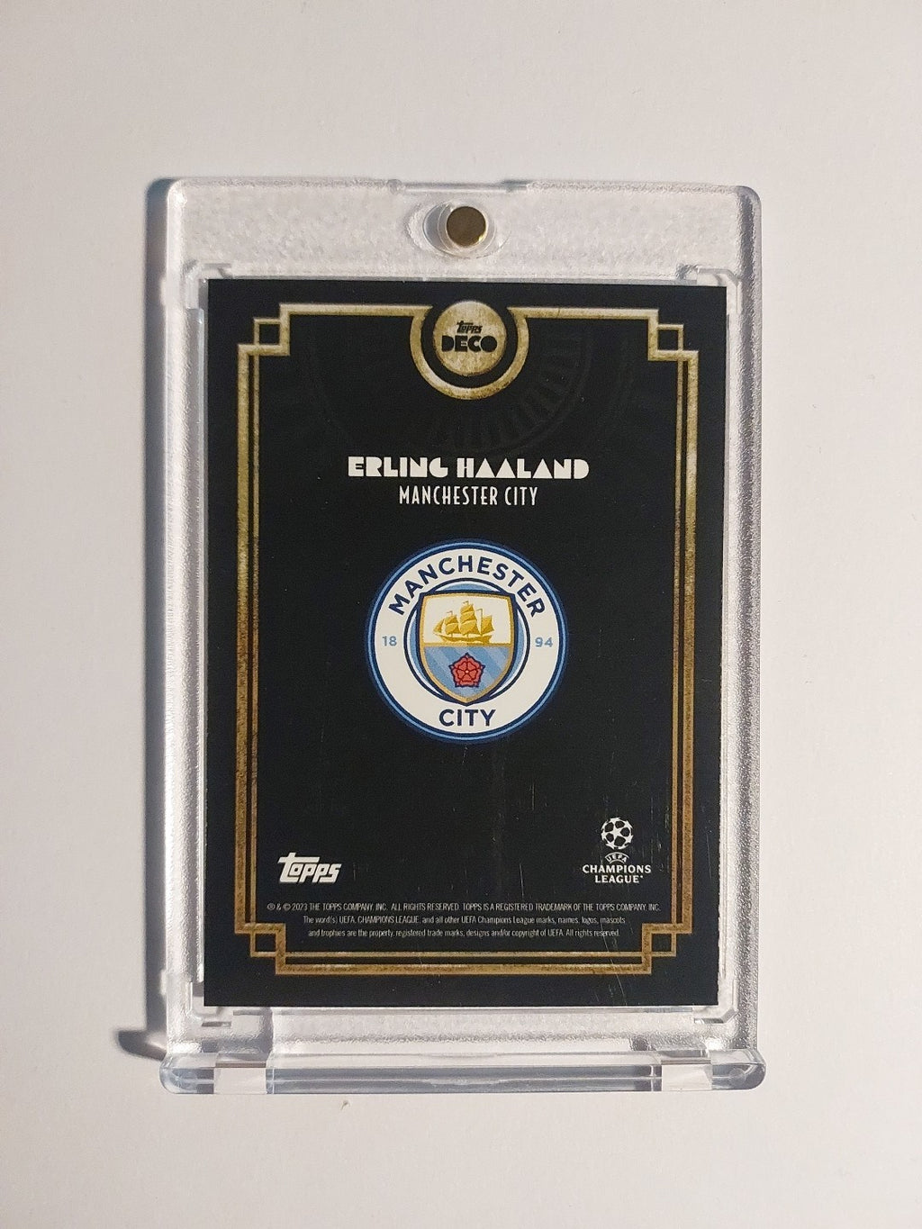 Topps UCC Deco 2023-24 Erling Haaland Manchester City Parallel Ultra Rare Hit – Bild 2