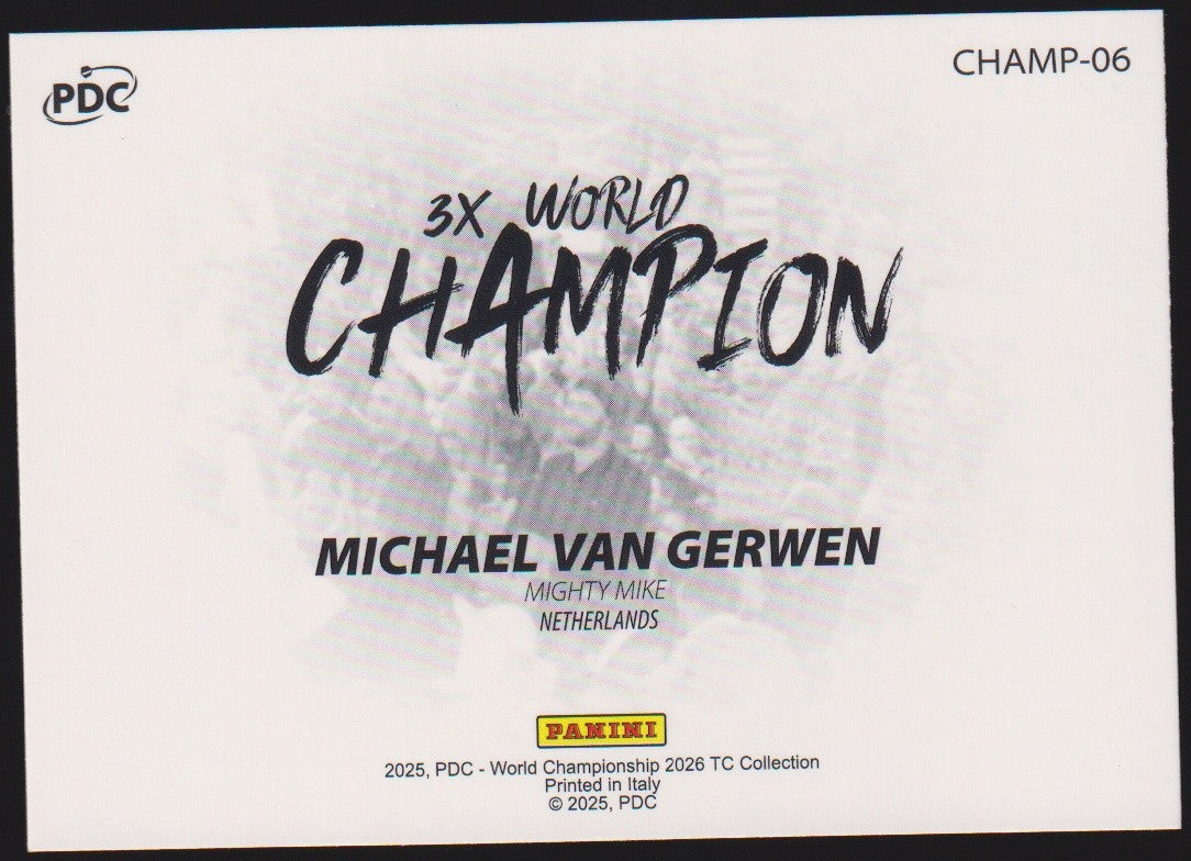 Panini PDC World Championship 2026 Michael Van Gerwen Refractor Parallel – Bild 2