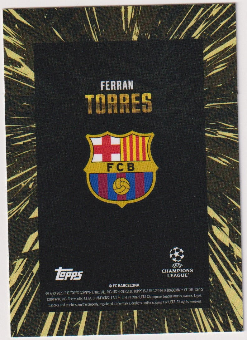 Topps X Whip Gold 2023-24 Ferran Torres FC Barcelona Parallel Rare – Bild 2
