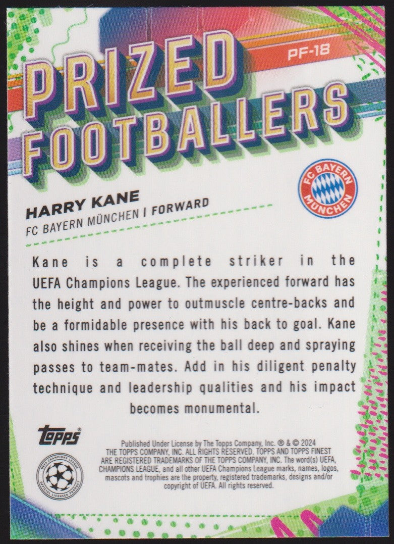 Topps Prized 2023-24 Harry Kane FC Bayern München UEFA Champions League Parallel – Bild 2