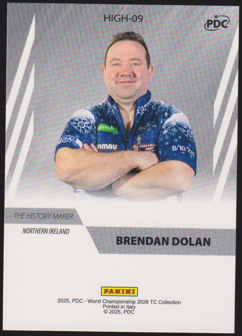 Panini PDC World Championship 2026 Brendan Dolan Refractor Parallel – Bild 2