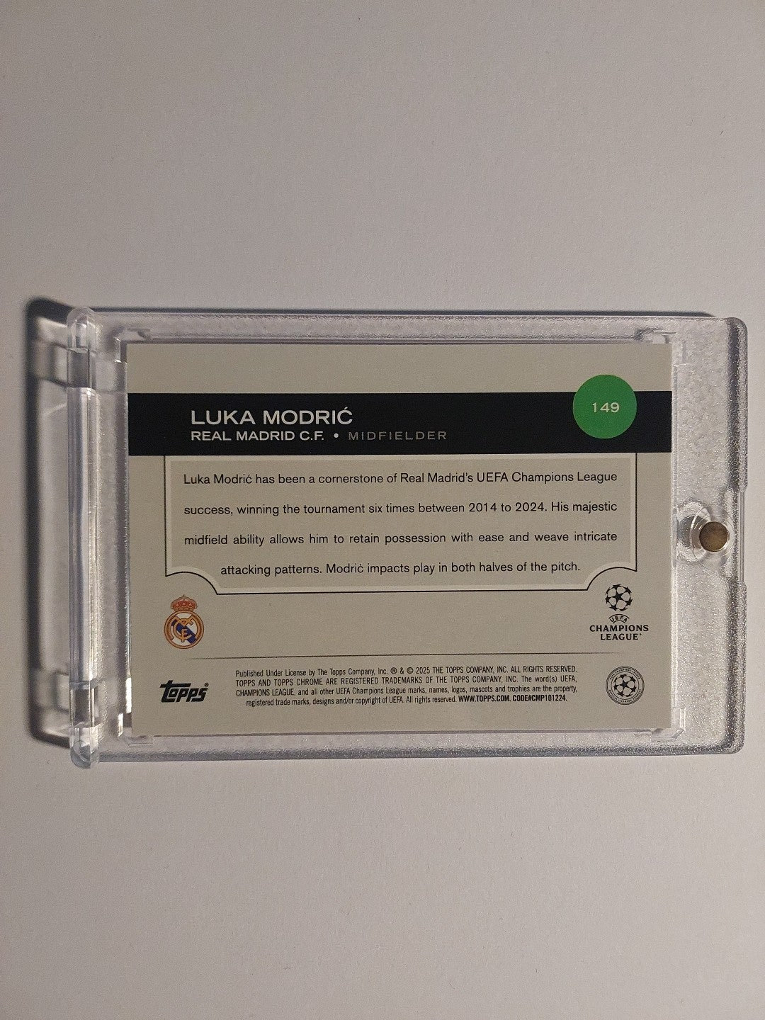 Topps UCC Flagship 2024-25 Luka Modric Real Madrid Parallel 29/250 Refractor – Bild 2