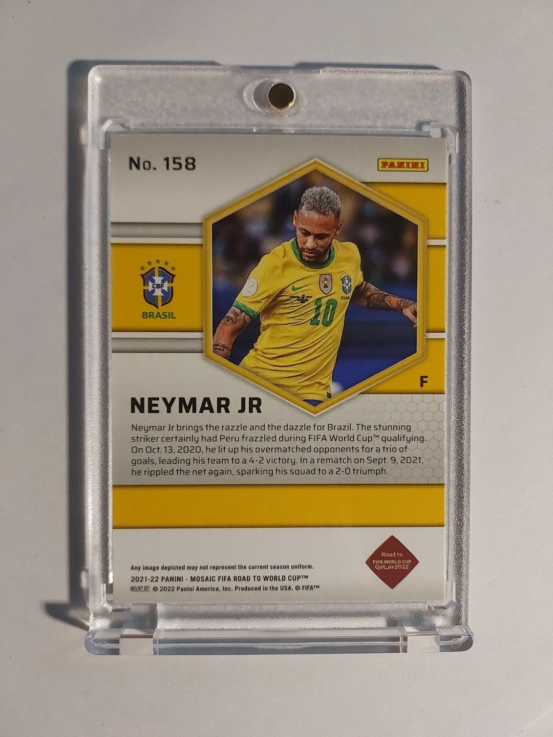 Panini Mosaic WM 2021-22 Neymar Jr Brasilien Parallel Insert Ultra Rare Hit – Bild 2