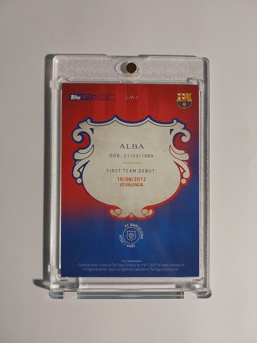 Topps 125 Jahre Barcelona 2024-25 Jordi Alba Spanien Parallel 12/25 Ultra Rare – Bild 2