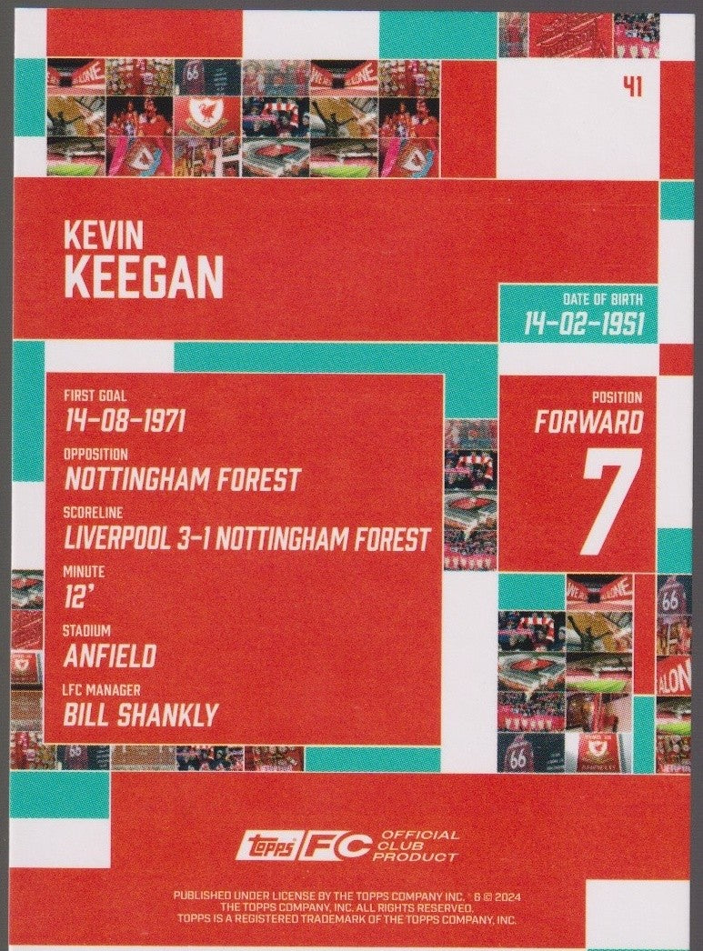 Topps FC Club Product 2023-24 Kevin Keegan Liverpool Parallel Rare – Bild 2
