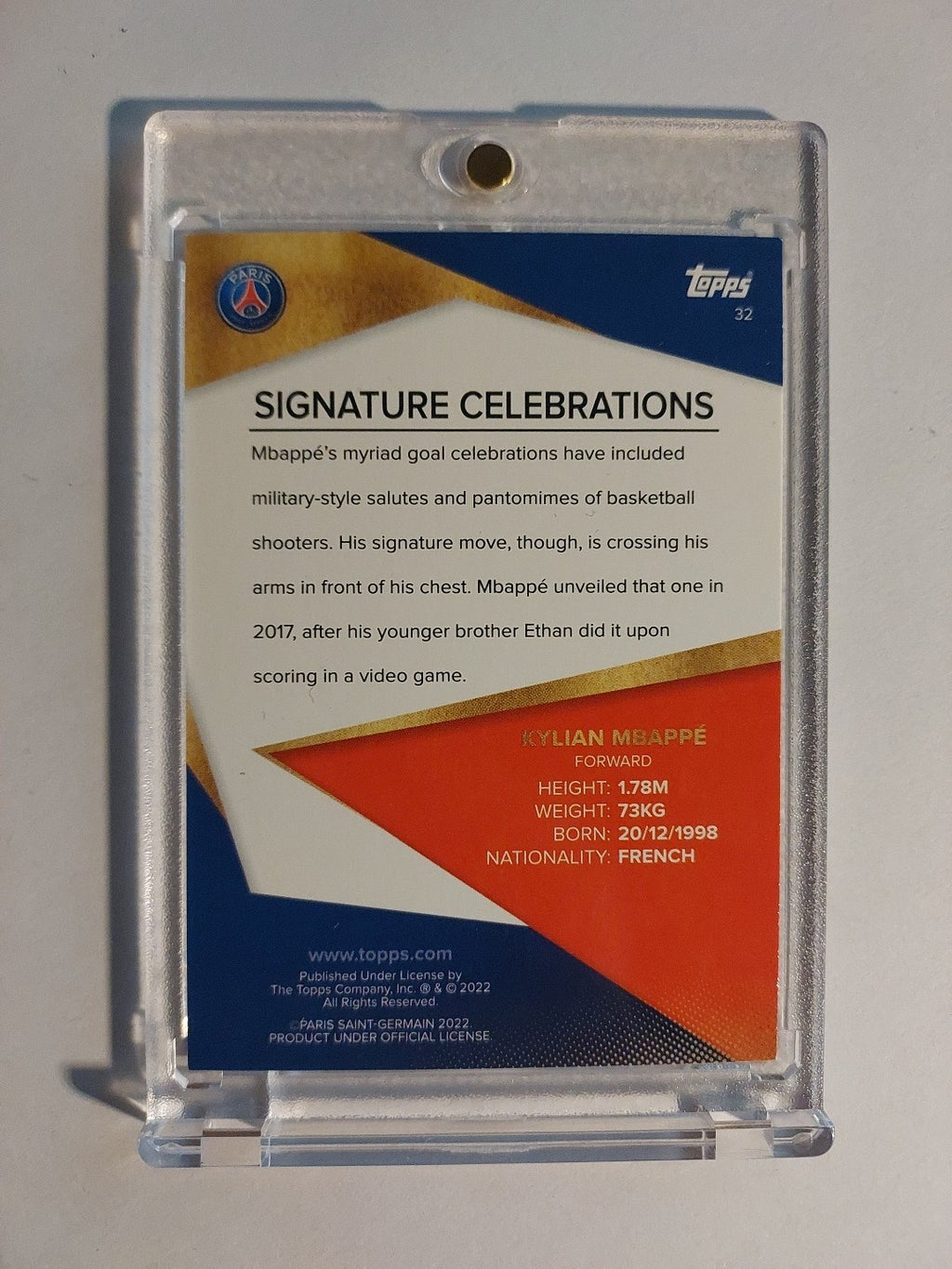 Topps Paris Saint-Germain 2021-22 Kylian Mbappé Parallel Insert Ultra Rare Hit – Bild 2