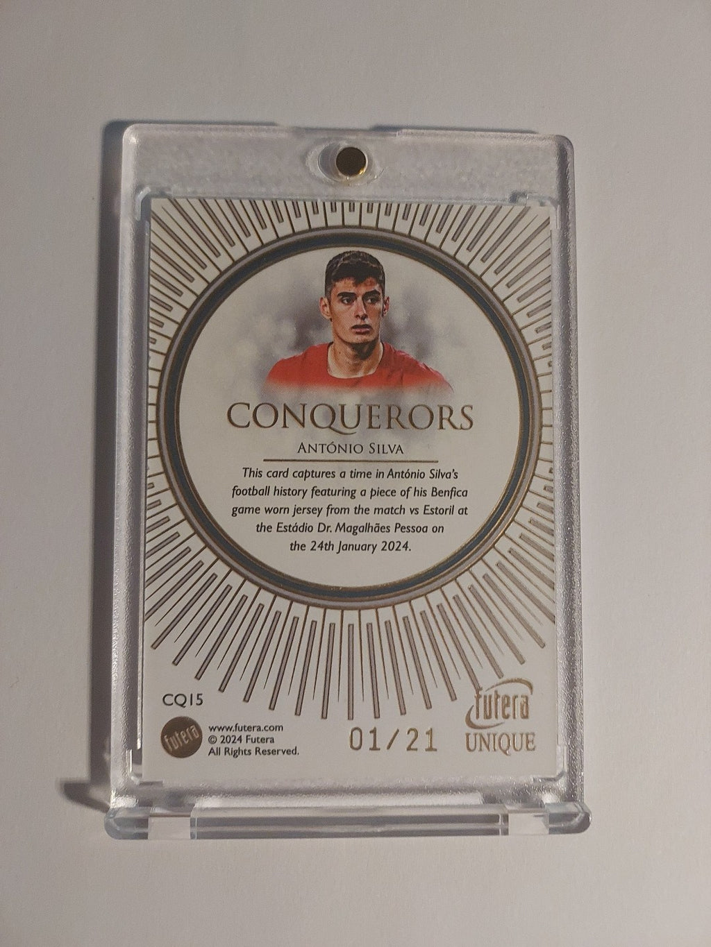Futera 2024 Antonio Silva Portugal Patch, Relic, Memorabilia Numbered 1/21 – Bild 2