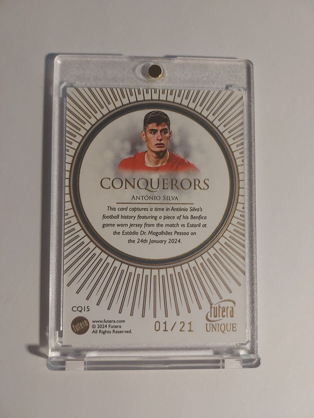 Futera 2024 Antonio Silva Portugal Patch, Relic, Memorabilia Numbered 1/21 – Bild 2
