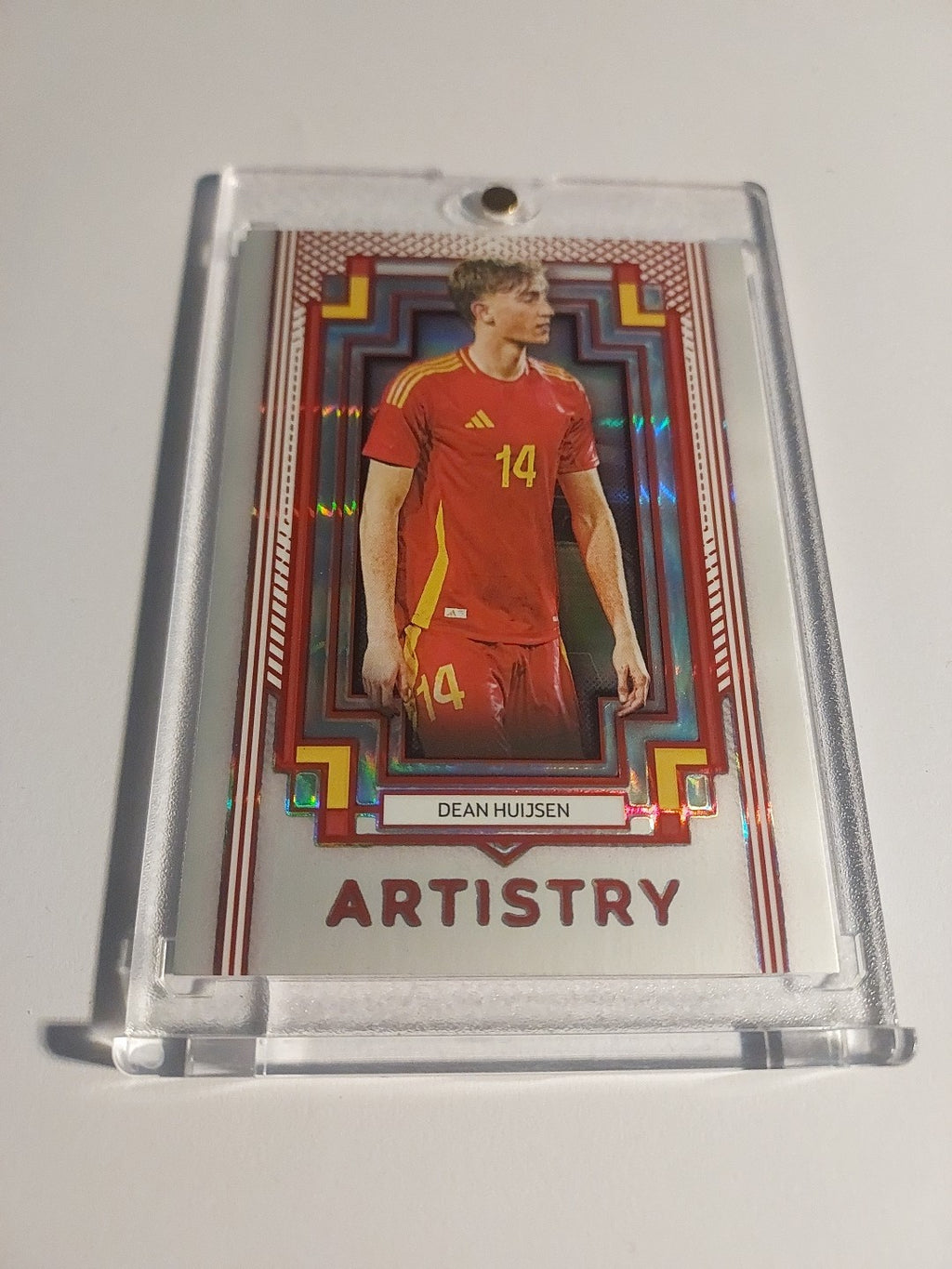 Futera Platinum 2025 Dean Huijsen Real Madrid Spanien Parallel 1/4 Refractor Hit – Bild 2
