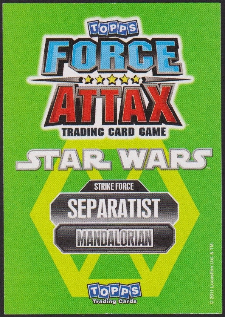 Topps Star Wars 2011 Mandalorianer Krieger Separatisten Full Art TCG Rare #163 – Bild 2