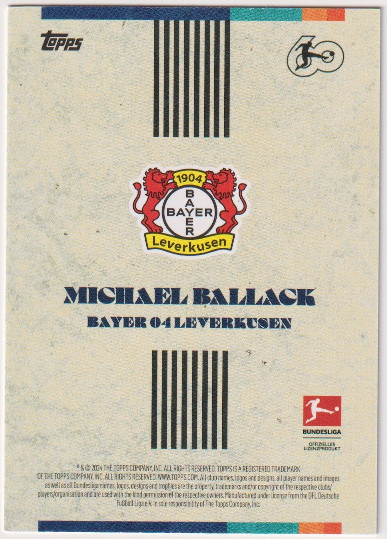 Topps Legenden 2003-04 Michael Ballack Bayer 04 Leverkusen Bundesliga Parallel – Bild 2