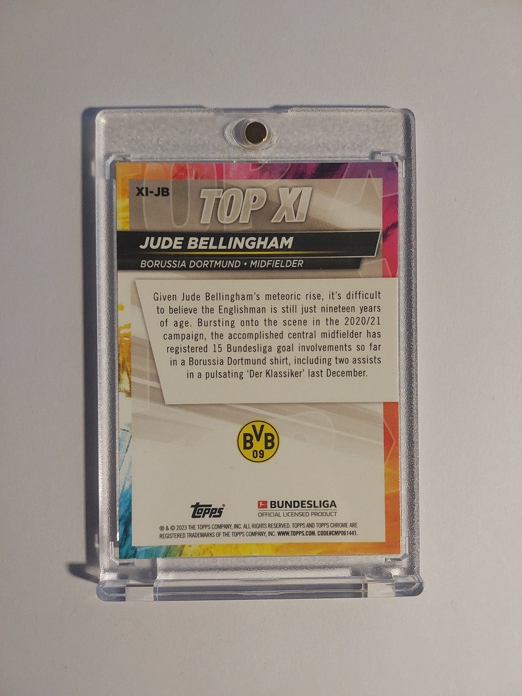 Topps Bundesliga 2022-23 Jude Bellingham Dortmund Parallel Refractor Insert Rare – Bild 2