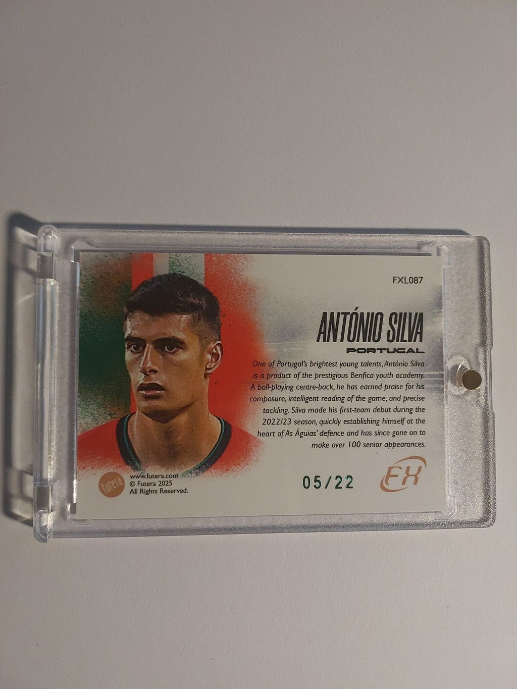 Futera Unique 2025 Antonio Silva Portugal Nummeriert 5/22 Parallel Ultra Rare – Bild 2