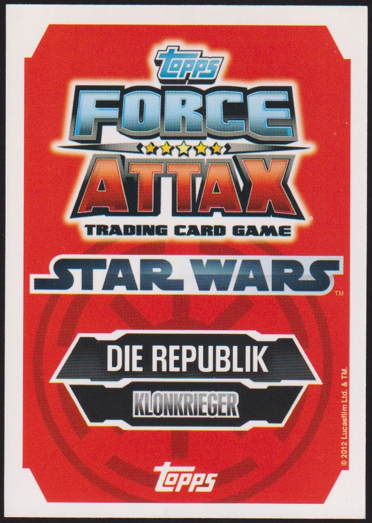 Topps Star Wars 2012 Klonkommandant Monnk REPUBLIK TCG Rare #217 – Bild 2