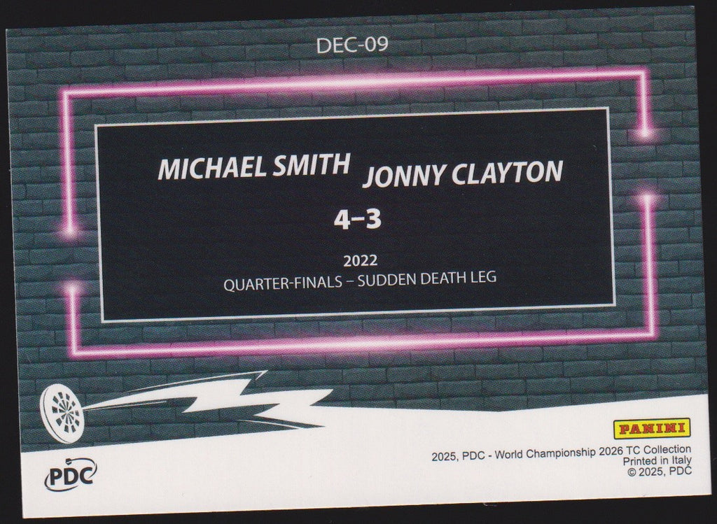 Panini PDC World Championship Michael Smith & Jonny Clayton Refractor Parallel – Bild 2