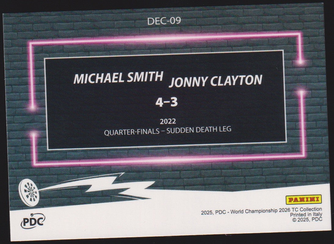 Panini PDC World Championship Michael Smith & Jonny Clayton Refractor Parallel – Bild 2