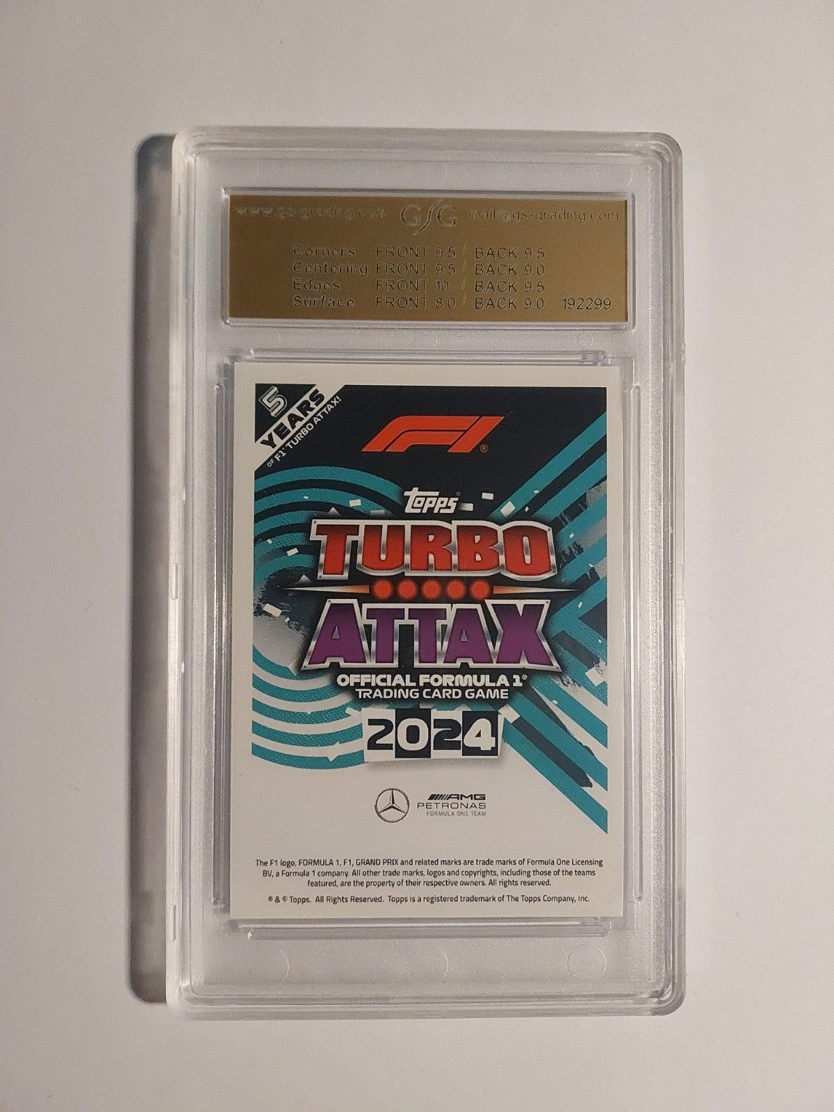 Topps Turbo 2024 Lewis Hamilton F 1 AMG Petronas GSG 9 = PSA Parallel 39/299 – Bild 2