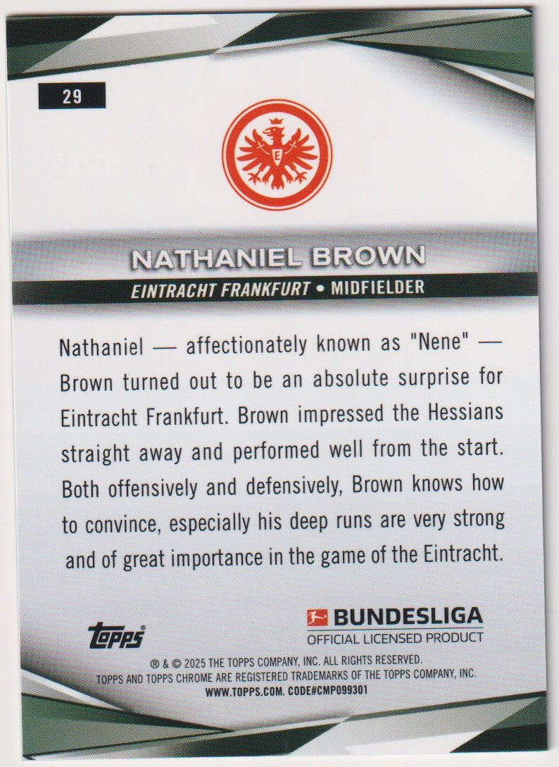 Topps Chrome 2025-26 Nathaniel Brown Rookie Eintracht Frankfurt Bundesliga – Bild 2