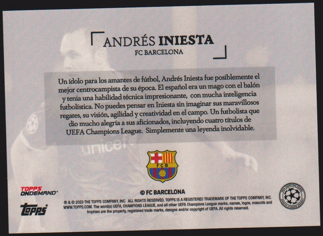 Topps Champions League 2022-23 Andrés Iniesta FC Barcelona Ondemand Parallel – Bild 2