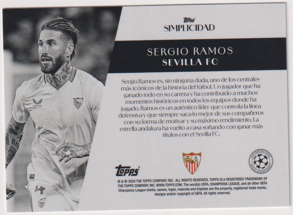 Topps SIMPLICIDAD 2024-25 Sergio Ramos Sevilla FC Parallel Rare – Bild 2