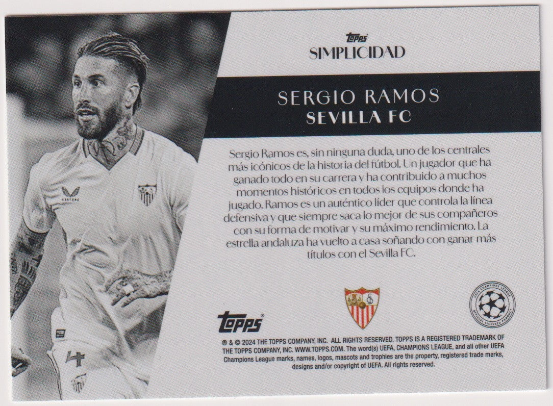 Topps SIMPLICIDAD 2024-25 Sergio Ramos Sevilla FC Parallel Rare – Bild 2