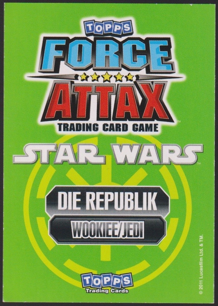 Topps Star Wars 2011 Chewbacca & Ahsoka Tano Republik Wookiee/Jedi TCG Rare #216 – Bild 2