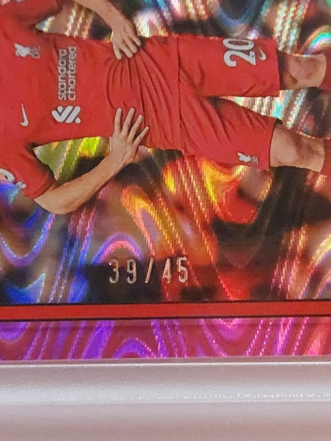 Panini Score 2022-23 Diogo Jota Liverpool Portugal Parallel 39/45 Refractor Rare – Bild 2
