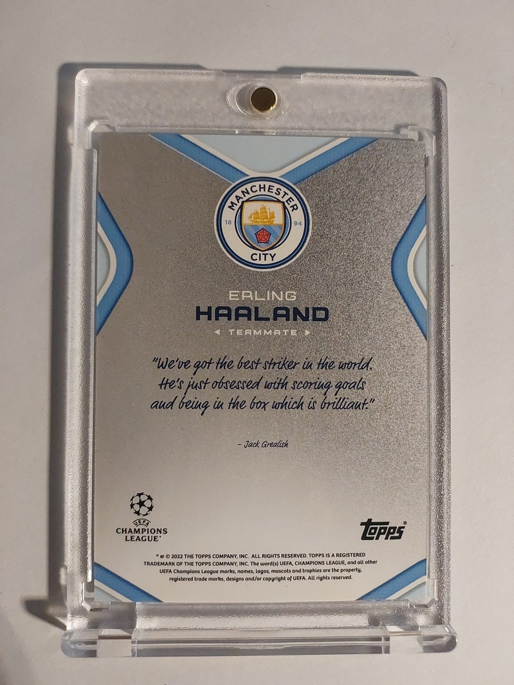 Topps UCC 2021-22 Erling Haaland Manchester City Parallel Refractor Insert Rare – Bild 2