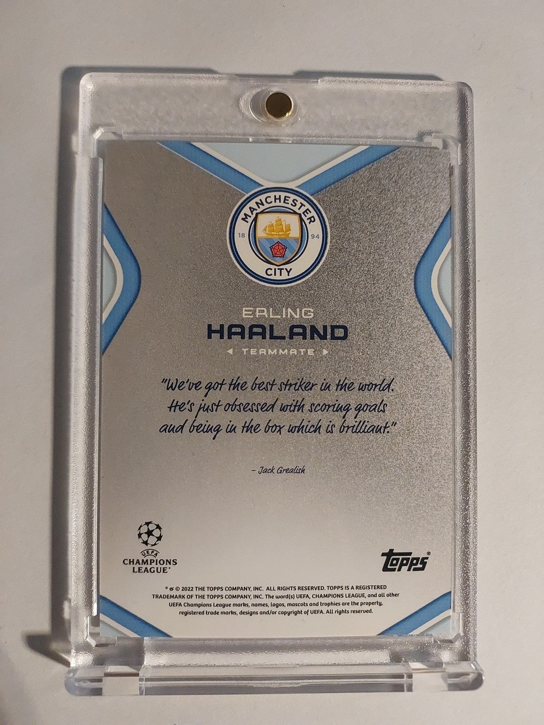 Topps UCC 2021-22 Erling Haaland Manchester City Parallel Refractor Insert Rare – Bild 2