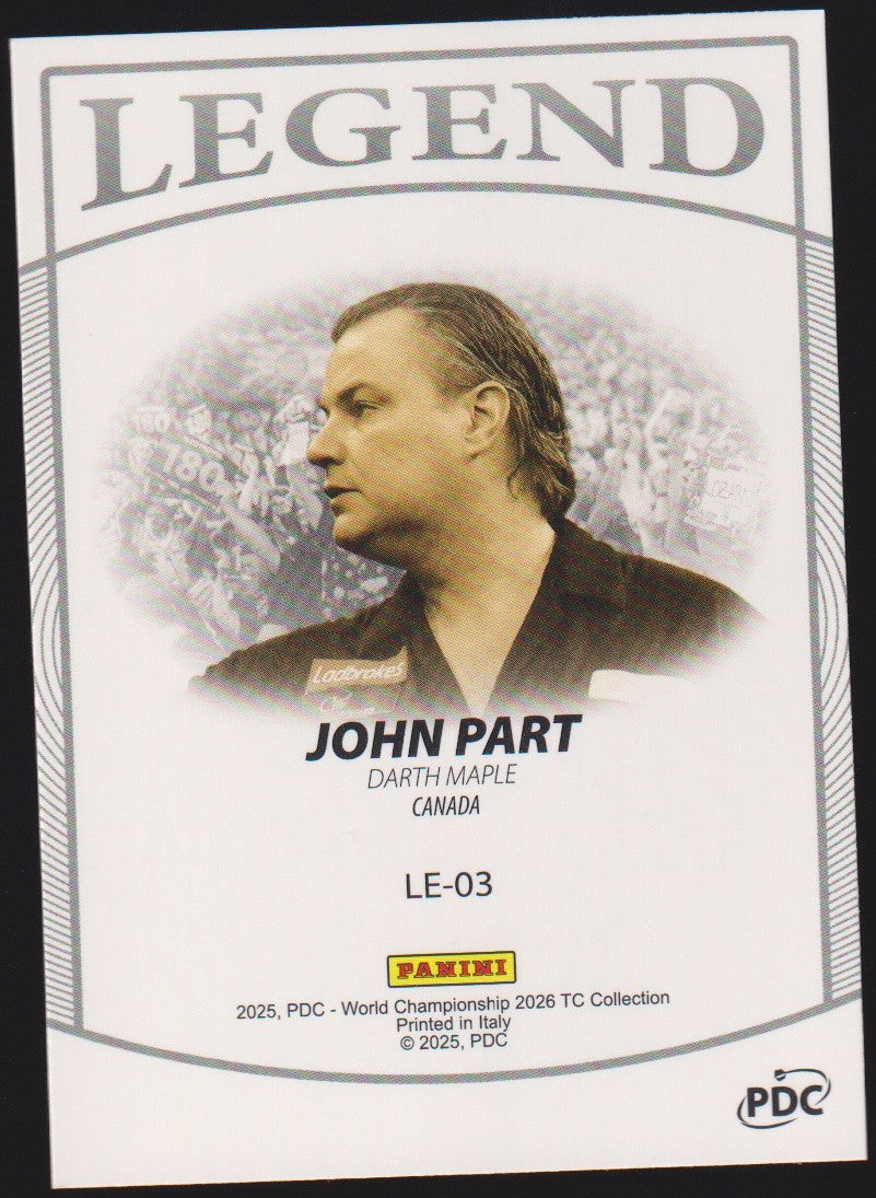 Panini PDC World Championship 2026 John Part "Darth Maple" Refractor Parallel – Bild 2