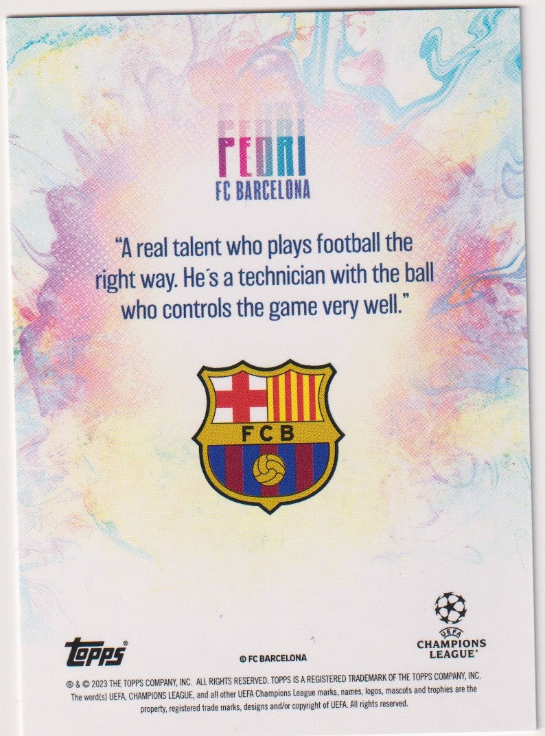 Topps Champions League 2022-23 Pedri FC Barcelona Standard Parallel Rare – Bild 2