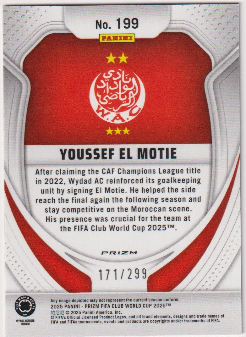 Panini Prizm 2023-24 Youssef El Motie Rookie Wydad AC FIFA Club World Cup – Bild 2