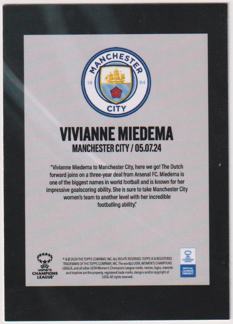 Topps Here we Go 2023-24 Vivianne Miedema Manchester City Parallel – Bild 2