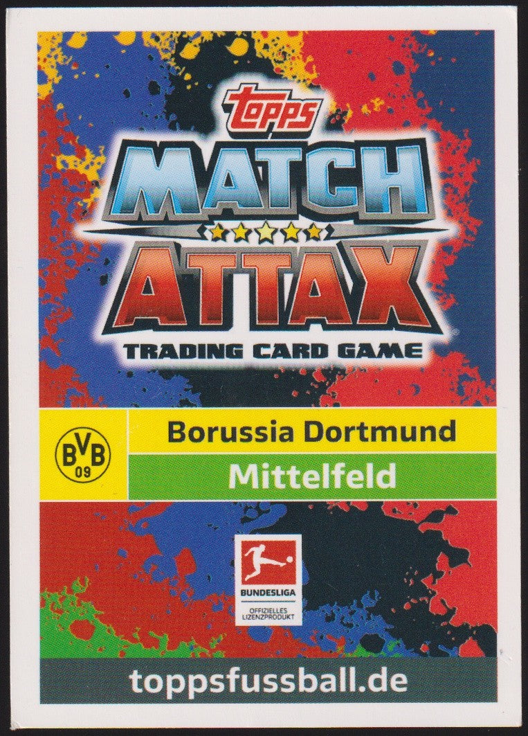 Topps Match Attax Trading Card Mario Götze Borussia Dortmund Bundesliga Parallel – Bild 2