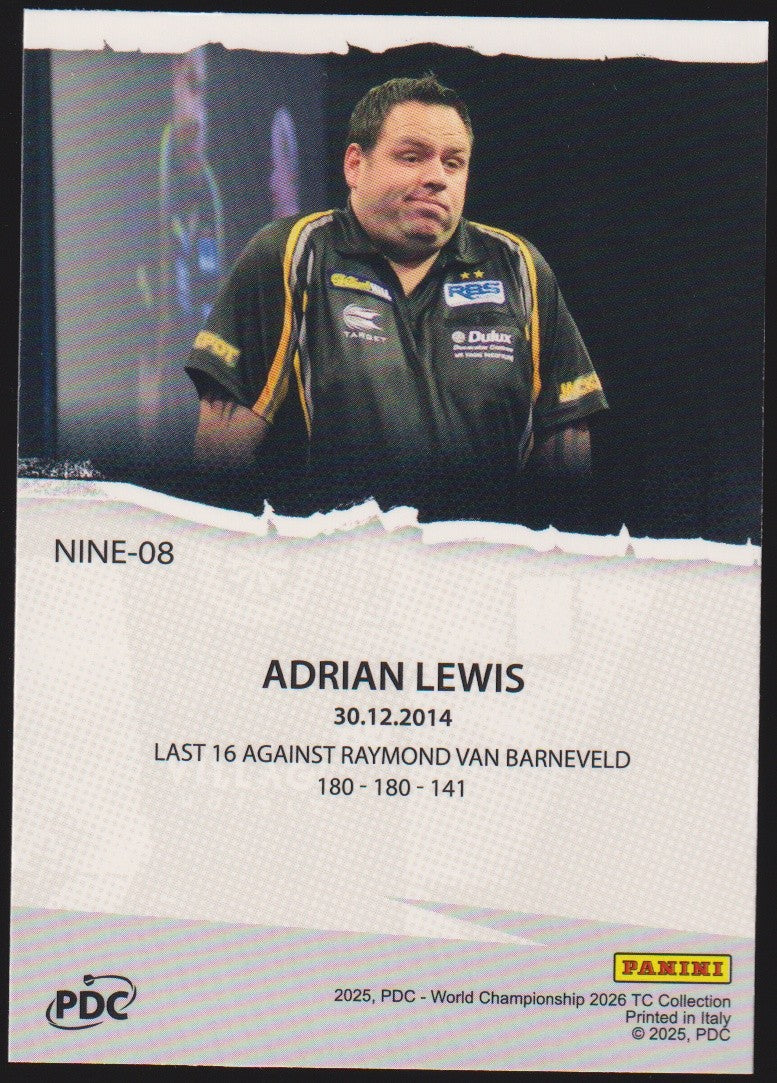Panini PDC World Championship 2026 Adrian Lewis Refractor Parallel – Bild 2