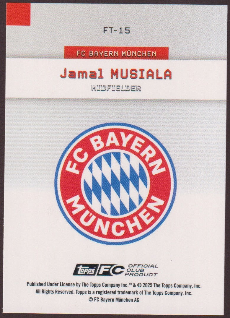 Topps FT-15 2024-25 Jamal Musiala FC Bayern München Parallel 33/99 Refractor – Bild 2