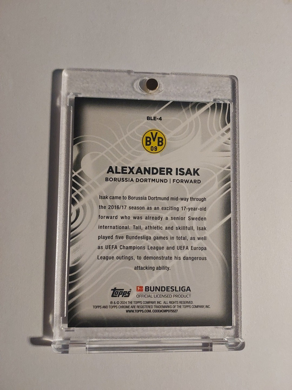 Topps 60 Jahre Bundesliga 2023-24 Alexander Isak Dortmund Parallel Rare Hit – Bild 2