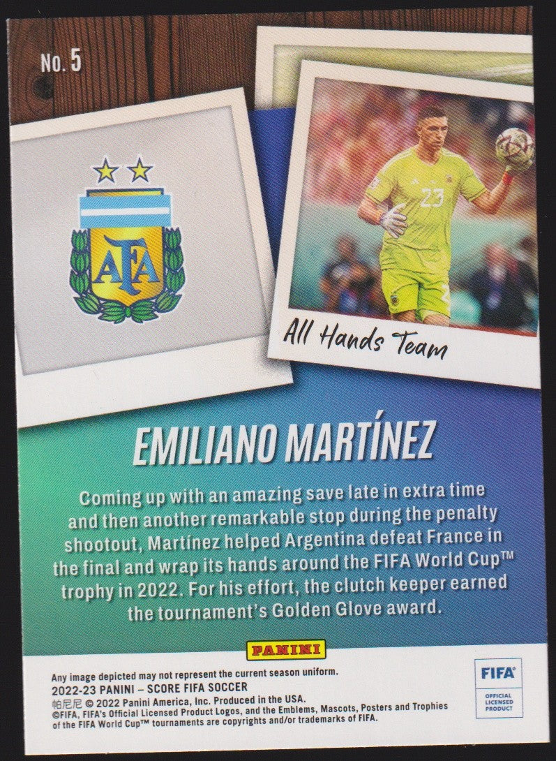 2022-23 Panini - Score FIFA Soccer 2021-22 Emiliano Martínez Argentina Parallel – Bild 2