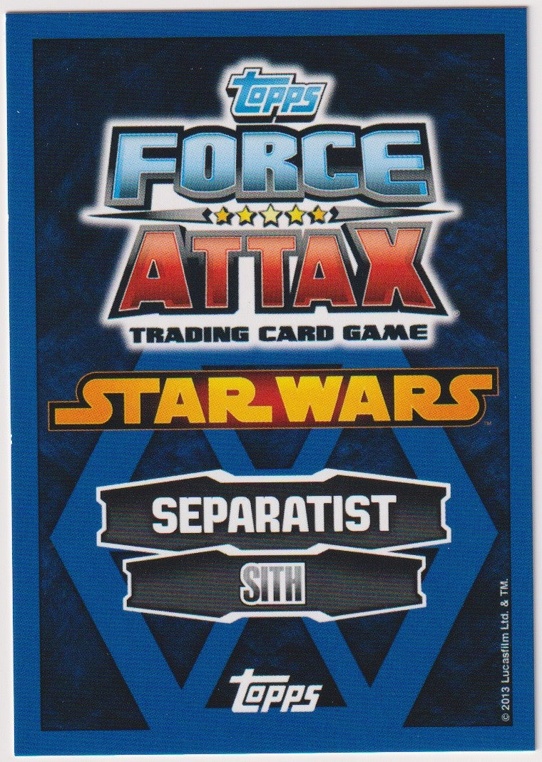 Topps Star Wars 2013 Barriss Offee Separatisten Sith Force Attax TCG Rare – Bild 2