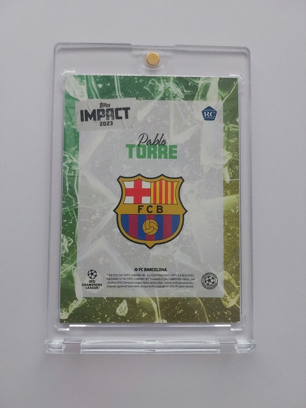 Topps Impact 2023/24 Pablo Torre Barcelona Nummeriert 3/49 Parallel Refractor – Bild 2