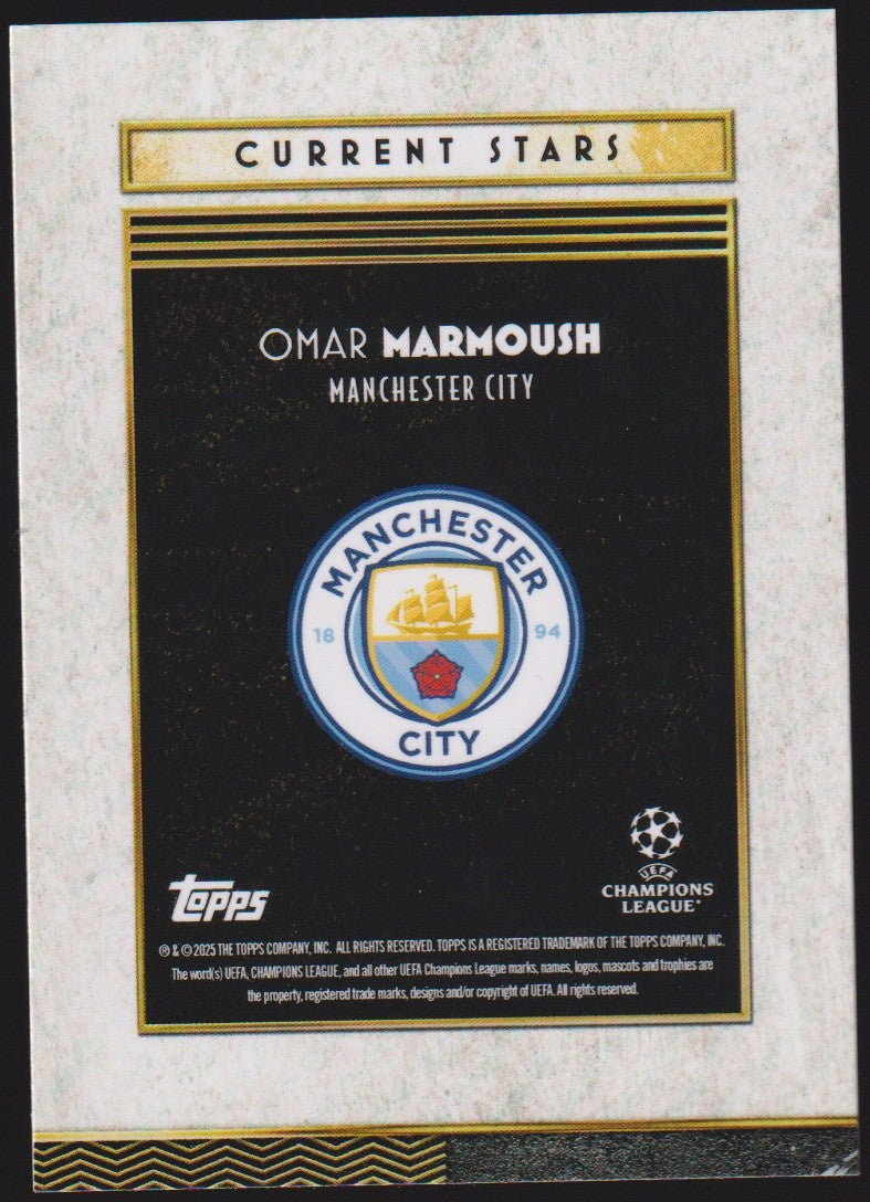 Topps Current Stars 2024-25 Omar Marmoush Manchester City Parallel Rare – Bild 2
