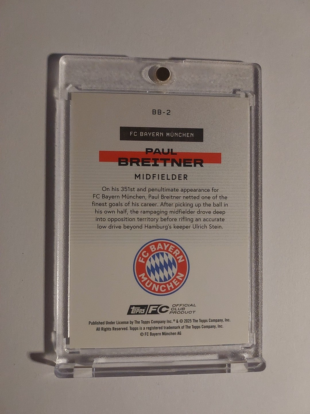 Topps Bayern Team Set 2025-26 Paul Breitner Parallel 20/150 Refractor Ultra Rare – Bild 2